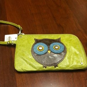 Green Owl Wristlet by fossil